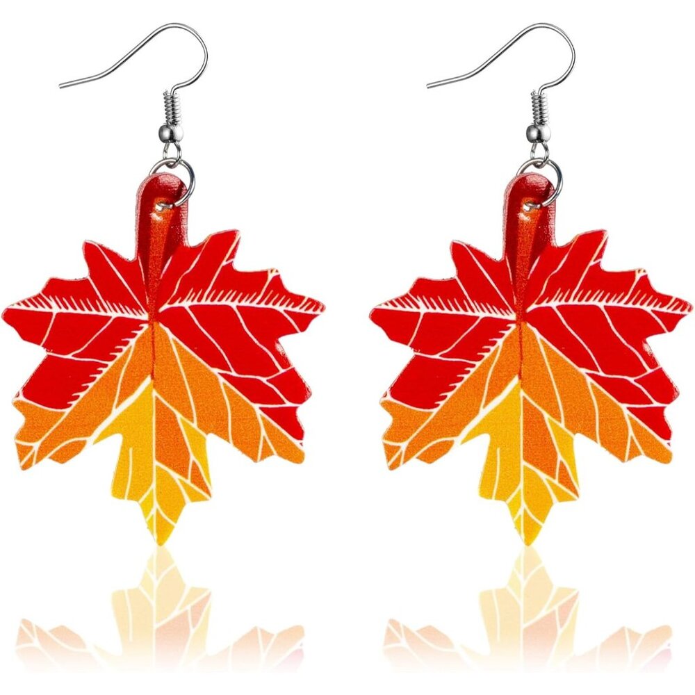 Leather Thanksgiving Earrings for Women Dangle Jewelry Outfits Accessories